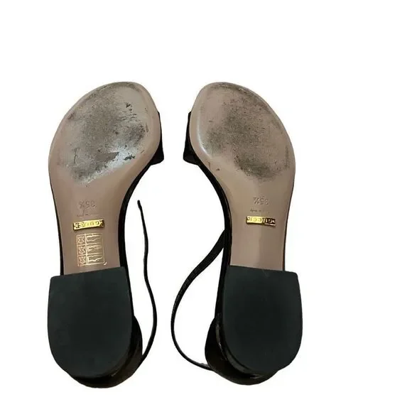 Gucci Leather Horsebit Low Heel Sandals - Picture 4 of 9